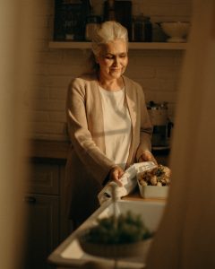 Woman who cooked a meal